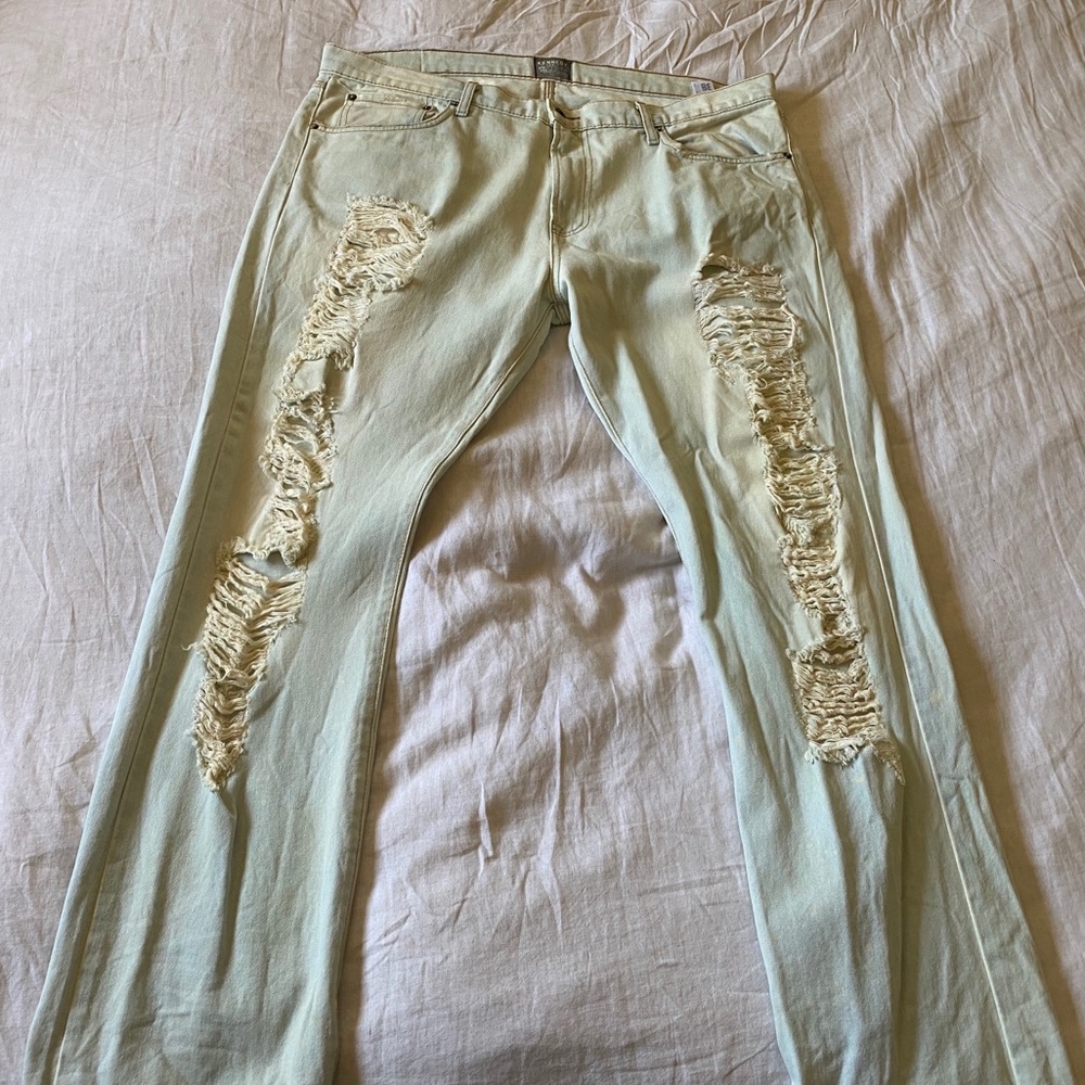 Kennedy white washed distressed jeans size 38 mens